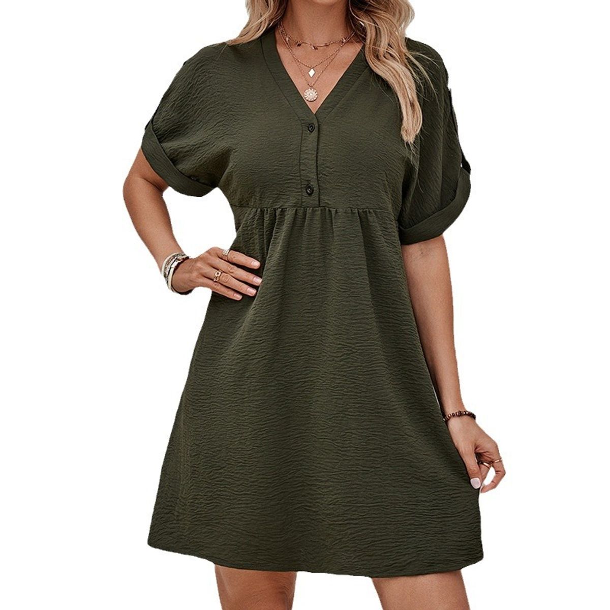 BLWOENS - Vestido casual de para mujeres - Verde