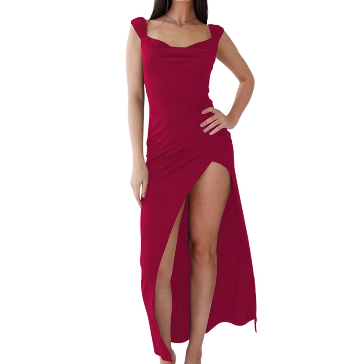 BLWOENS - Vestido casual de para mujeres -  Rojo