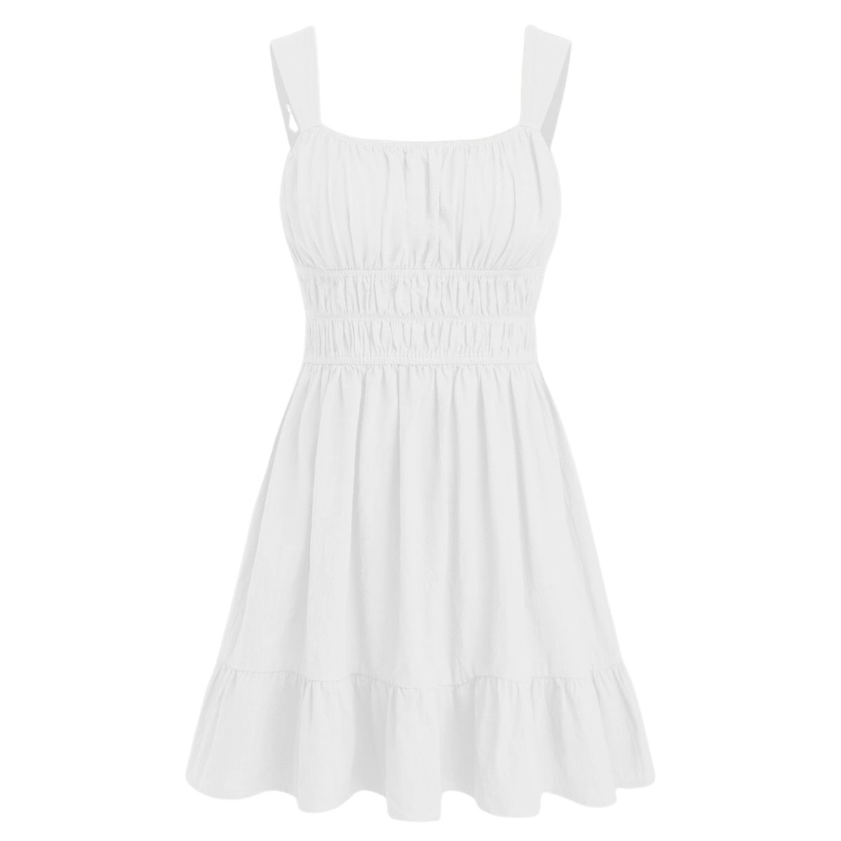 BLWOENS - Vestido casual de para mujeres -  Blanco