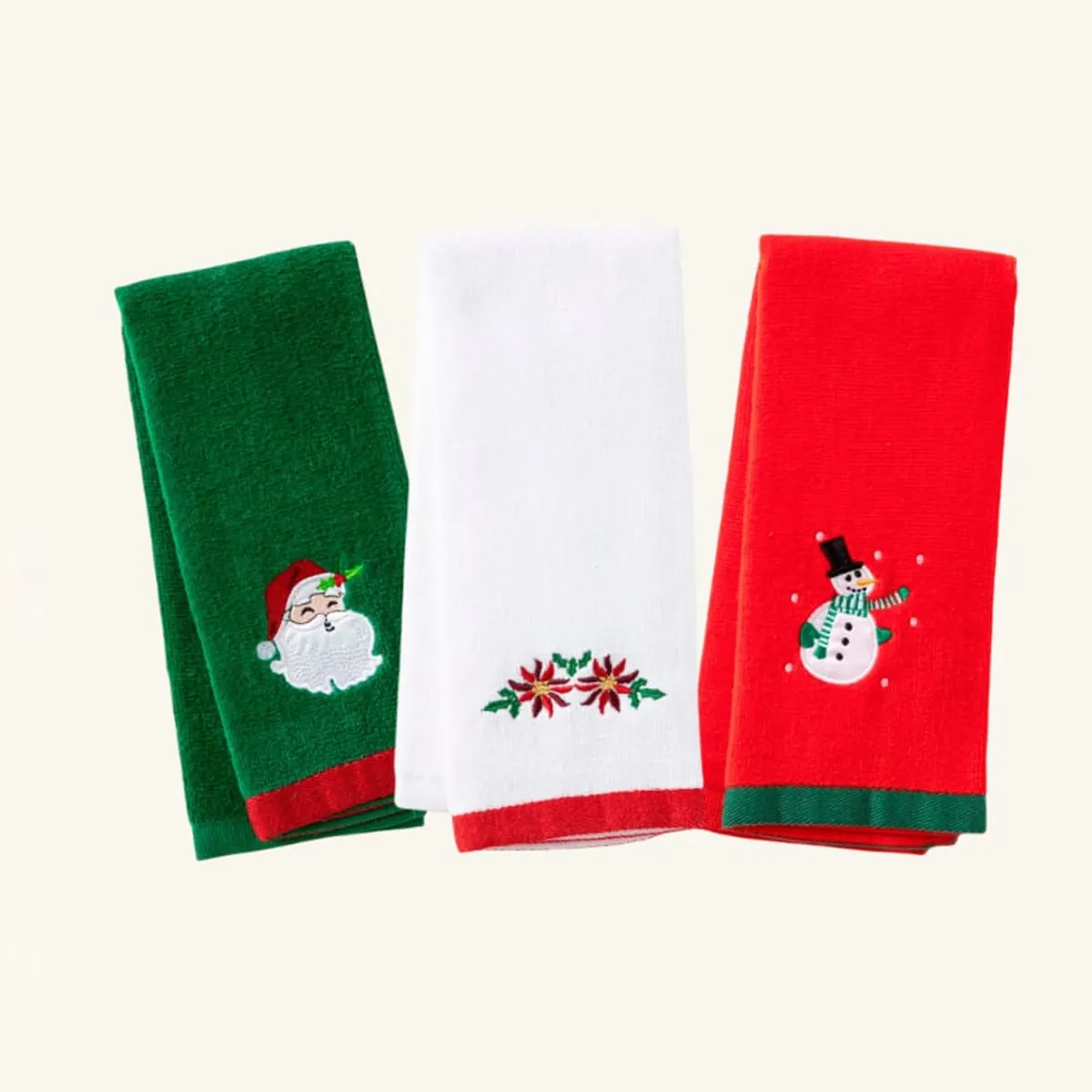 GENERICO - Pack Navideño de 3 toallas de mano 50*30