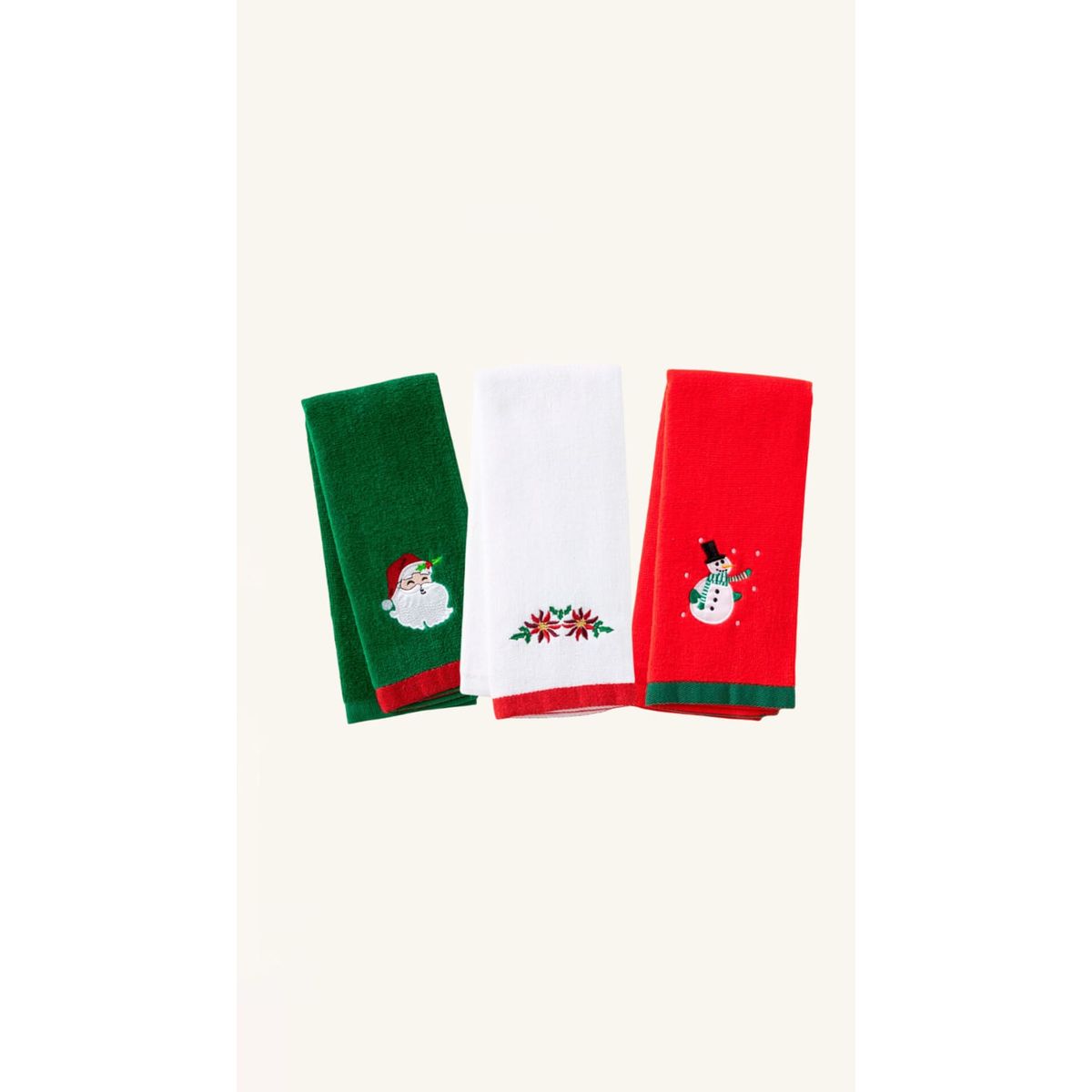 GENERICO - Pack Navideño de 3 toallas de mano 50*30