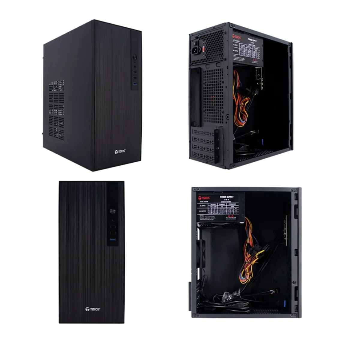 TEROS - Case TEROS TE-1034S Mini Tower ATX 250W USB 3.0 2.0 audio HD negro