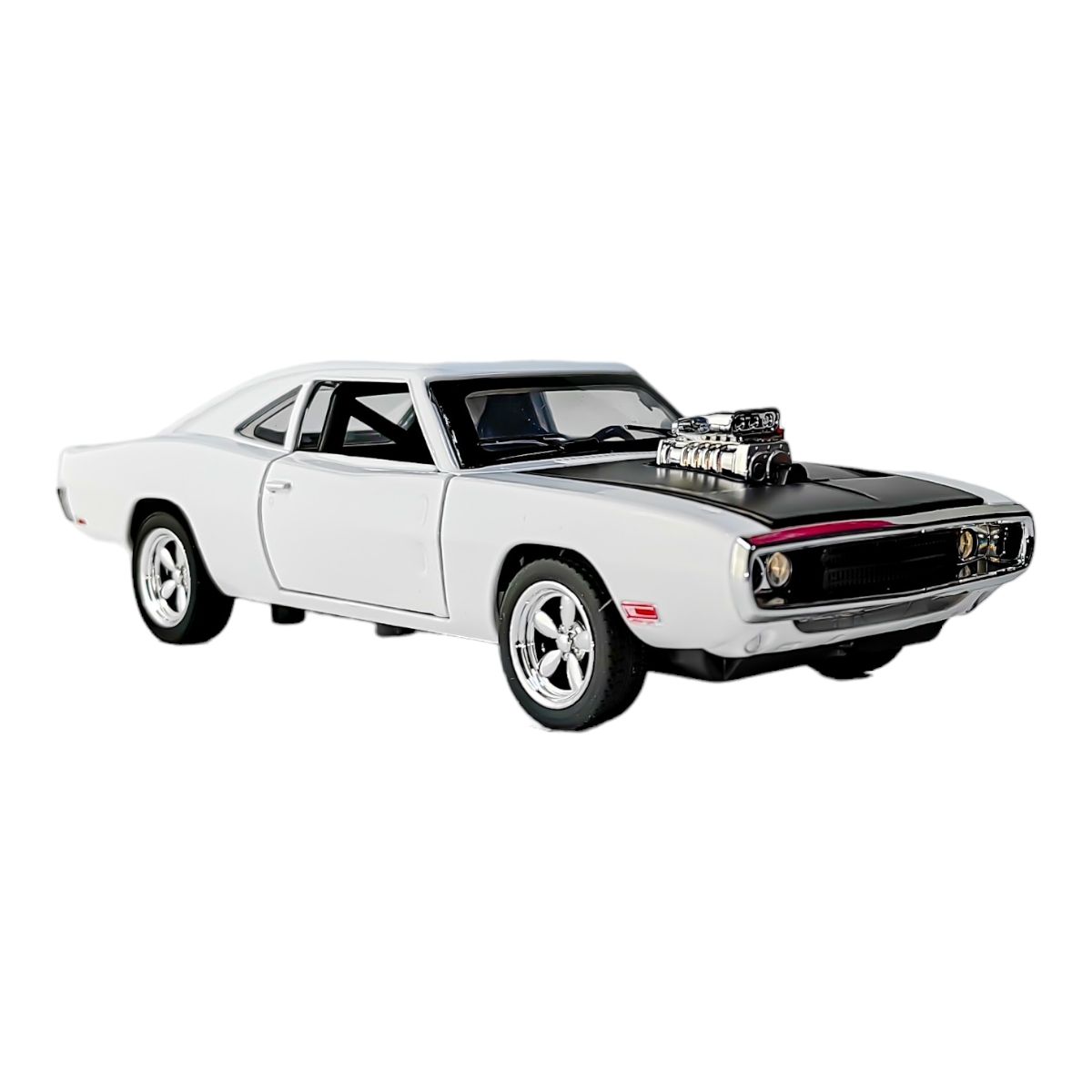 GENERICO - Dodge charger Toreto 1970 carro escala BLANCO