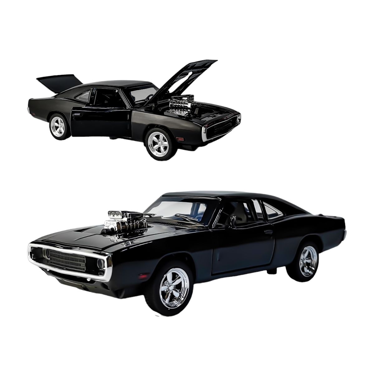 GENERICO - Dodge charger Toreto 1970 carro escala NEGRO