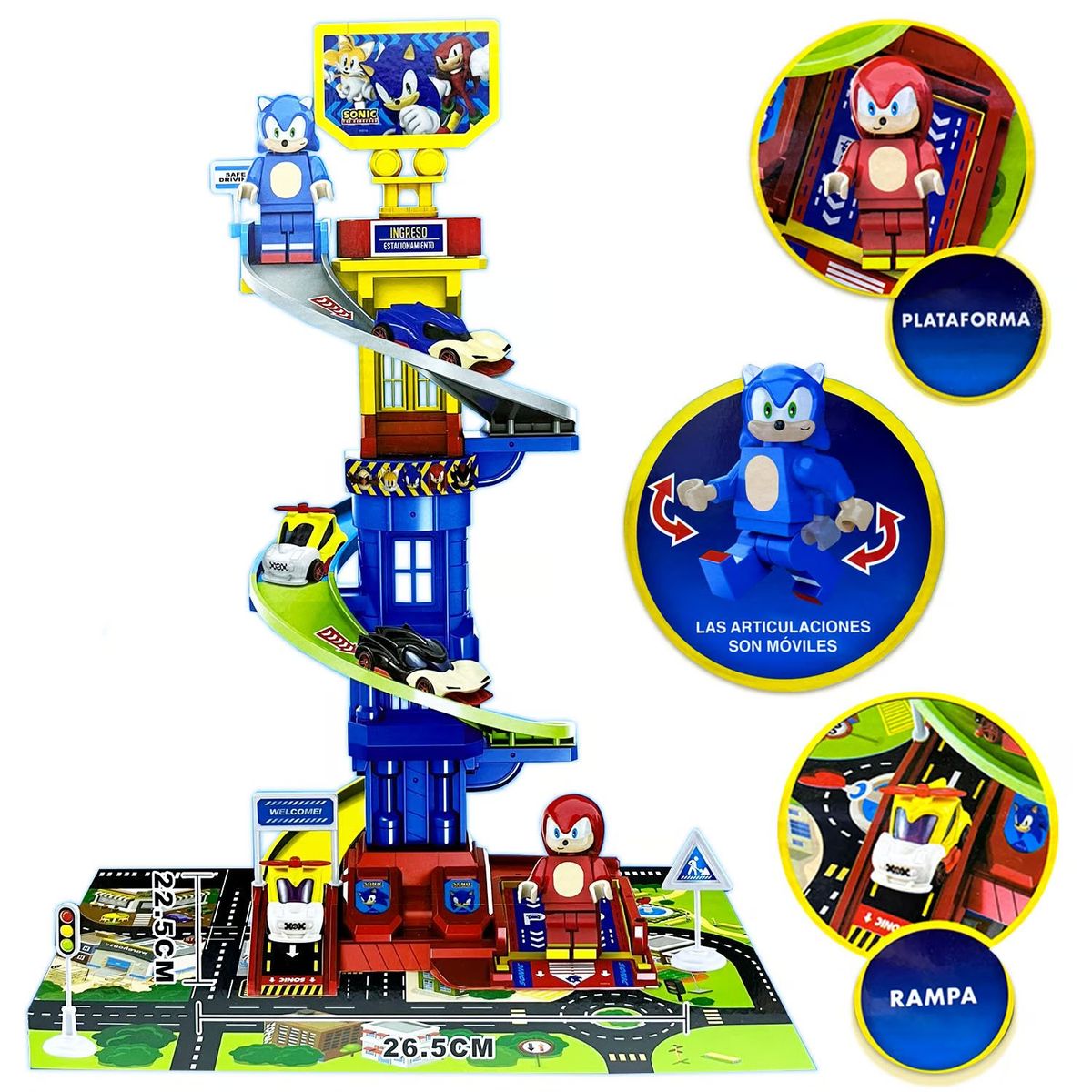 SONIC - Juguete Set de Parqueo Sonic THE HEDGEHOG SNI-2033