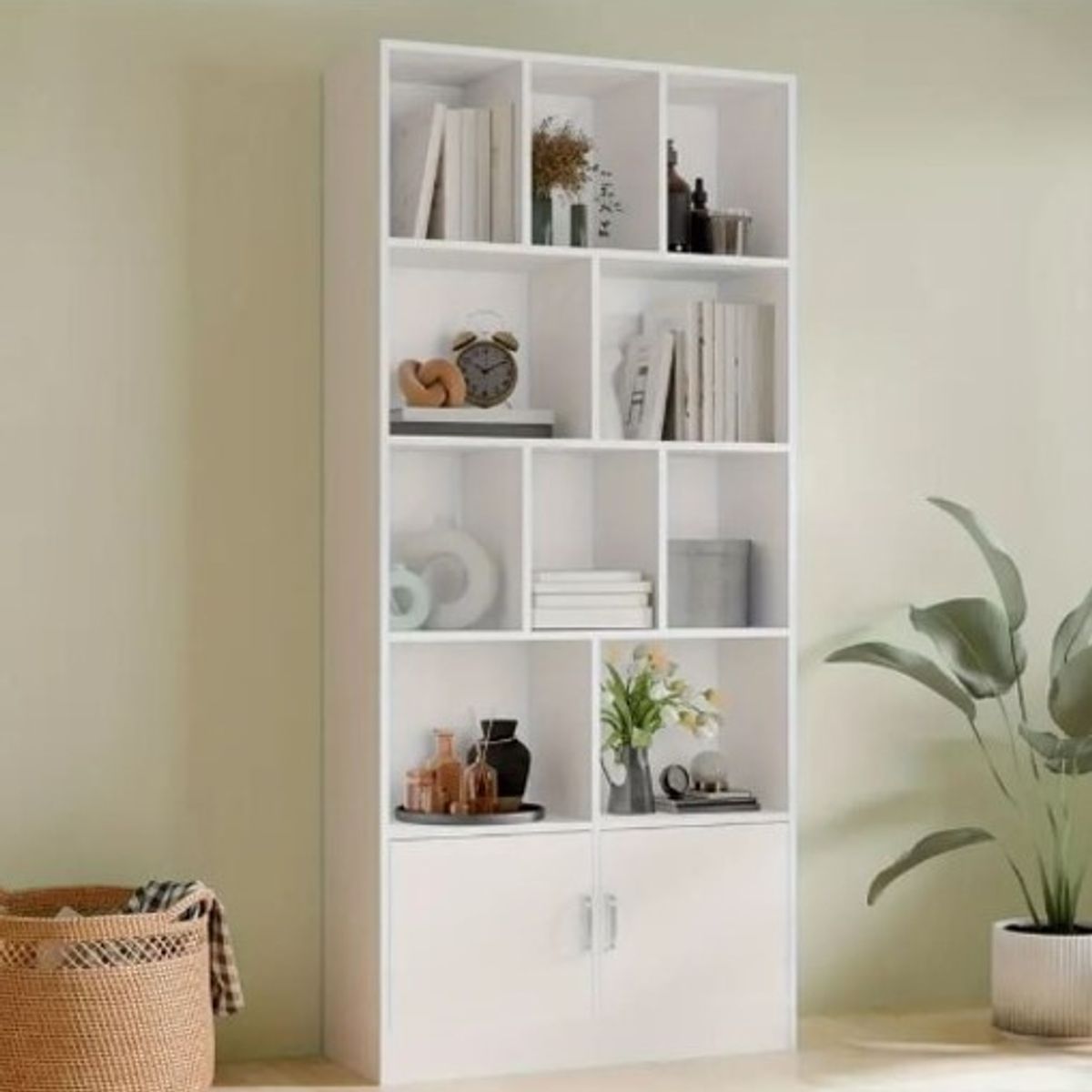 NACION MUEBLES - Librero Vali color Blanco NM