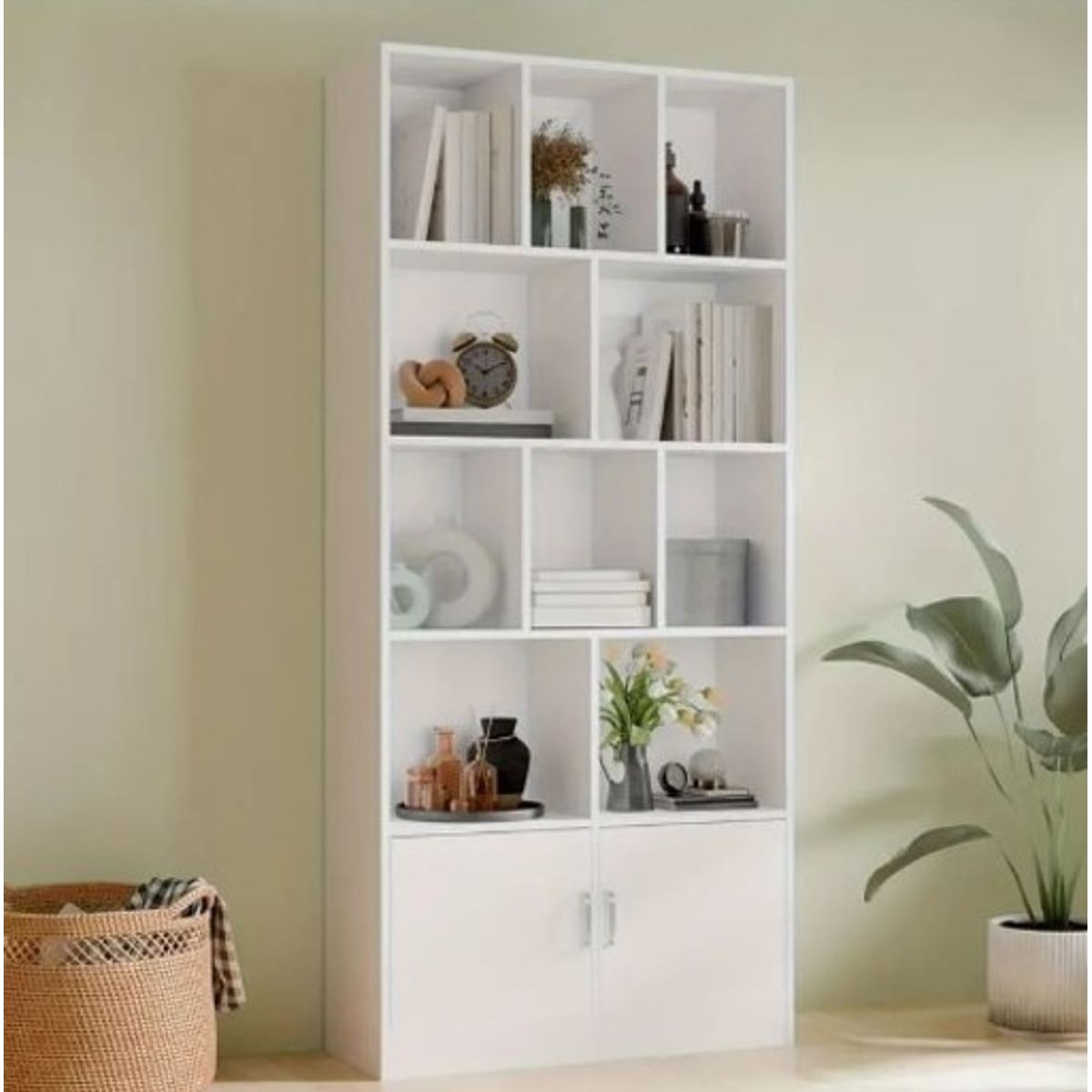 NACION MUEBLES - Librero Vali color Blanco NM