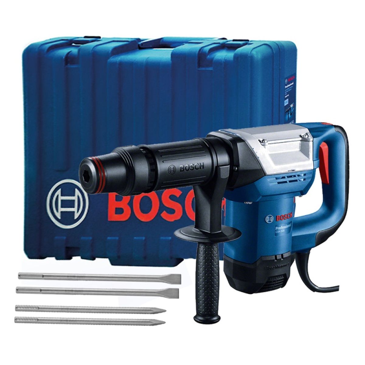 BOSCH - Martillo Demoledor GSH 500 SDS Max 1100W Incl Cinceles y Maleta Bosch