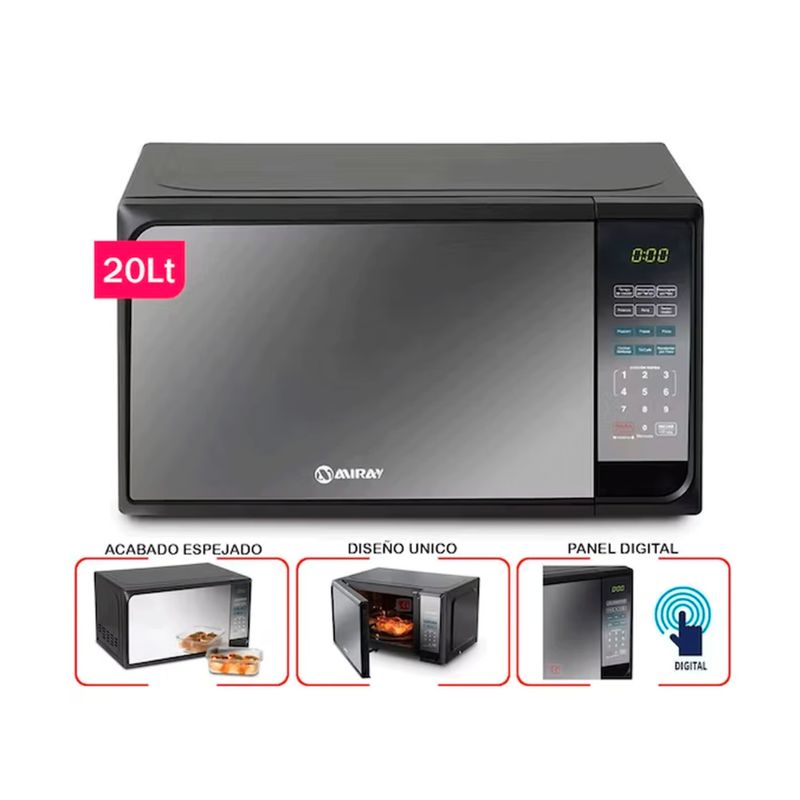 MIRAY - HORNO MICROONDAS MIRAY HMM-20N -20 L