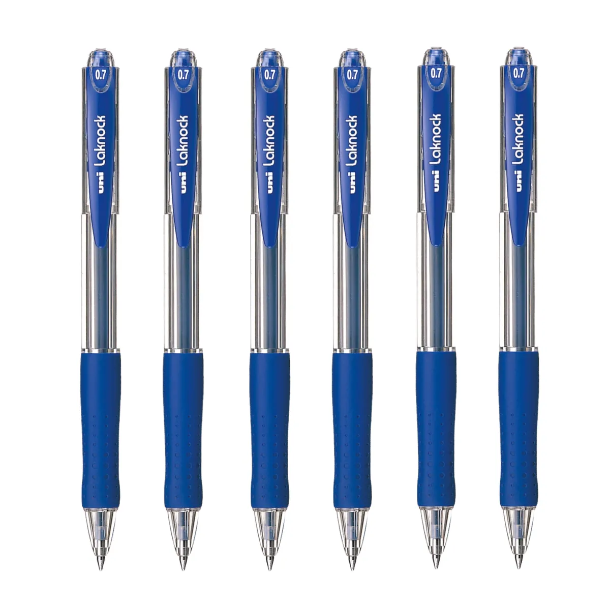 UNI BALL - UNI Laknock SN-100 Bolígrafo Tinta Seca Azul Pack x 6