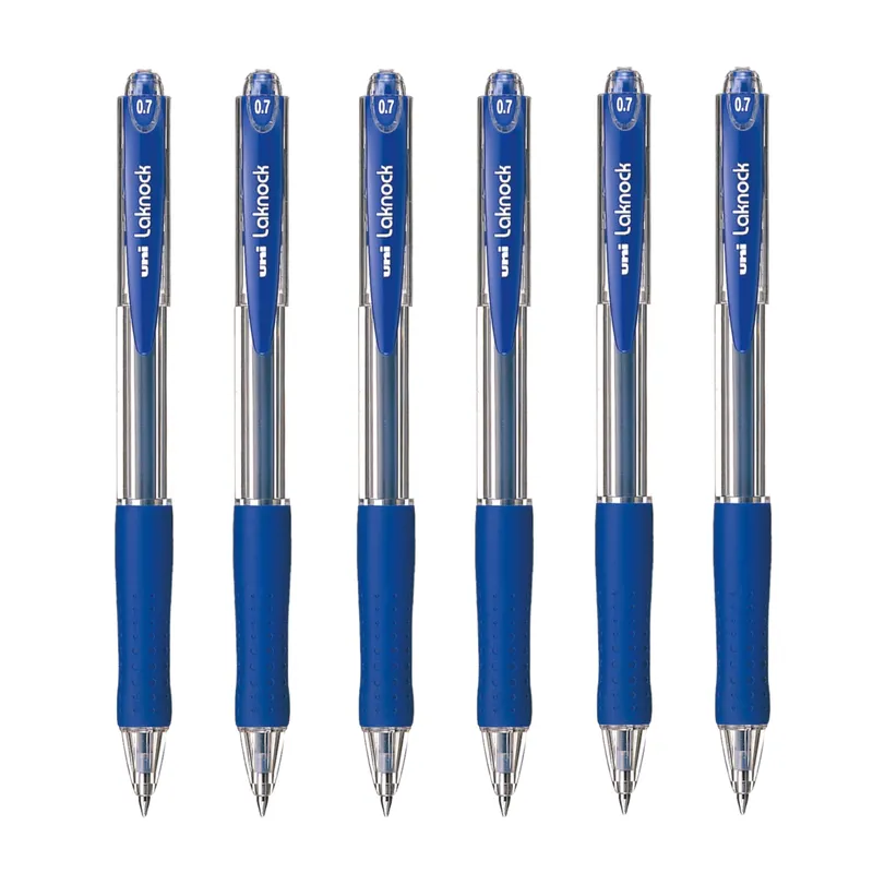 UNI BALL - UNI Laknock SN-100 Bolígrafo Tinta Seca Azul Pack x 6