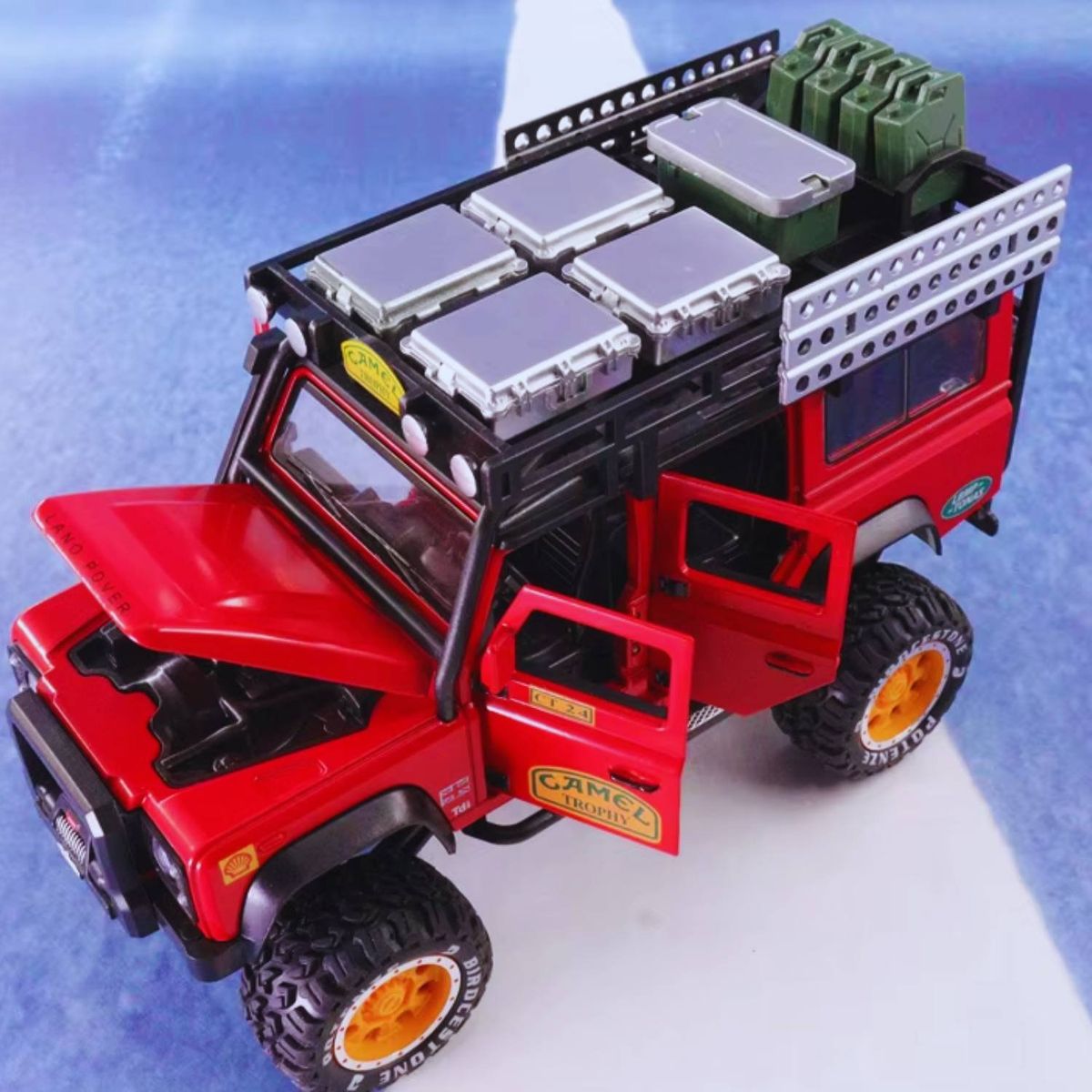 GENERICO - Camioneta De Coleccion LAND ROVER CAMEL TROPY ROJO