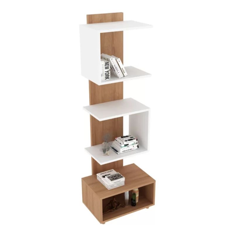 GENERICO - Estante Moderno Sasaki Blanco y Marrón R&R MUEBLES