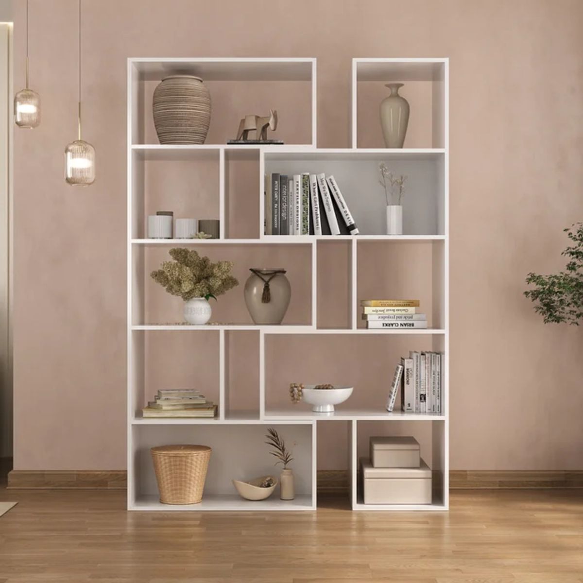 GENERICO - Estante Moderno Tsunehiro Blanco R&R MUEBLES