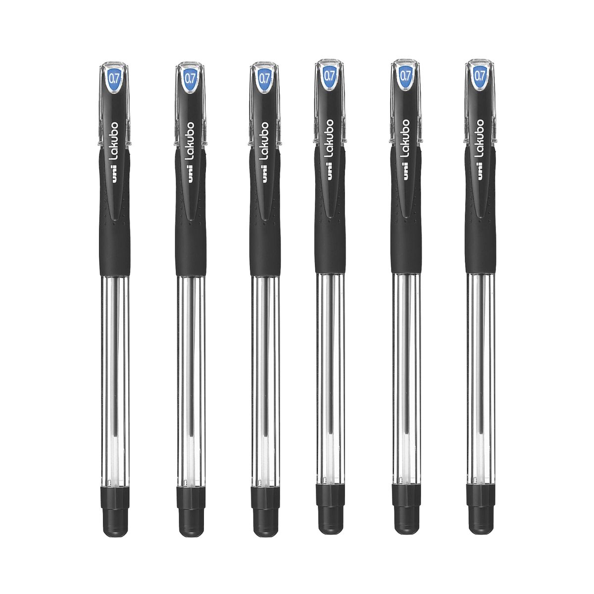 UNI BALL - UNI Lakubo SG-100 Bolígrafo Tinta Seca Negro Pack x 6