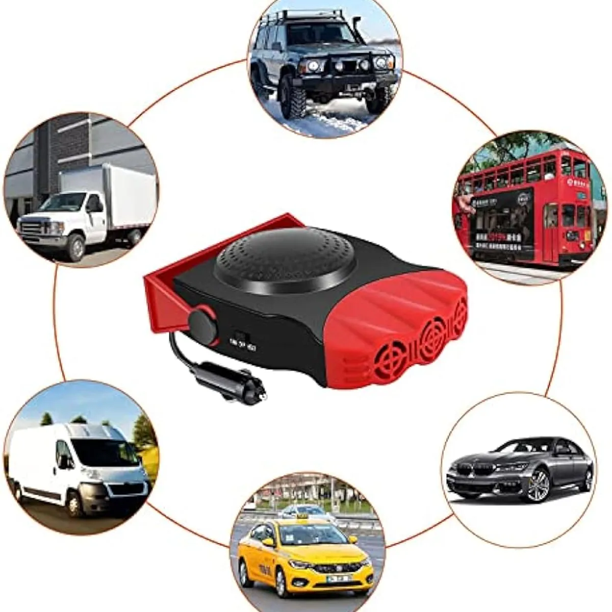 OEM - Ventilador para Auto de Doble Funcion 12V Carro Vehiculo