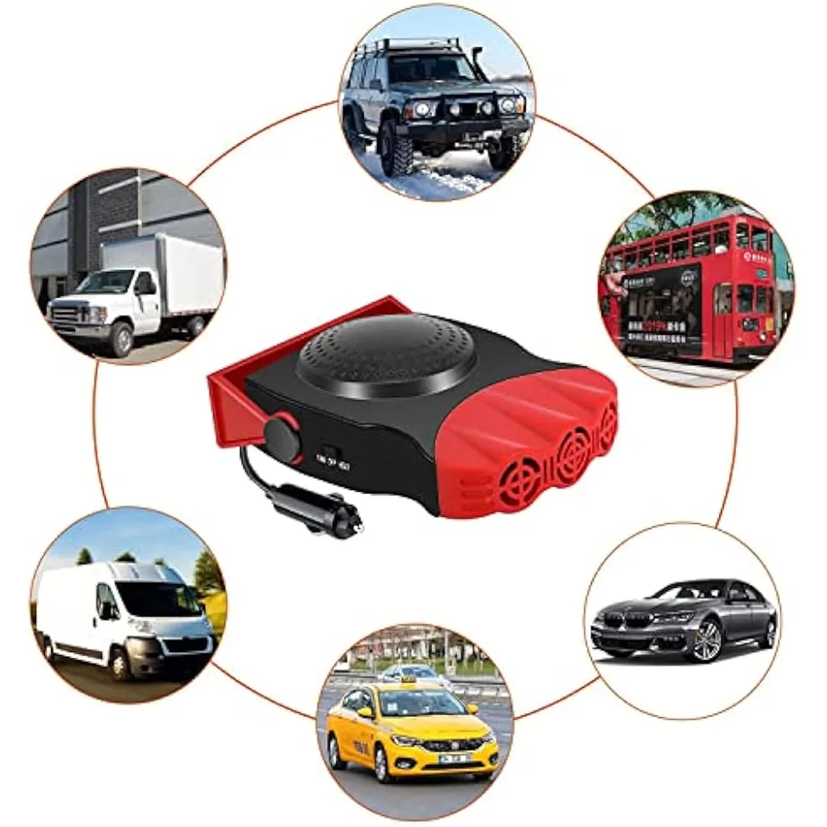 OEM - Ventilador para Auto de Doble Funcion 12V Carro Vehiculo