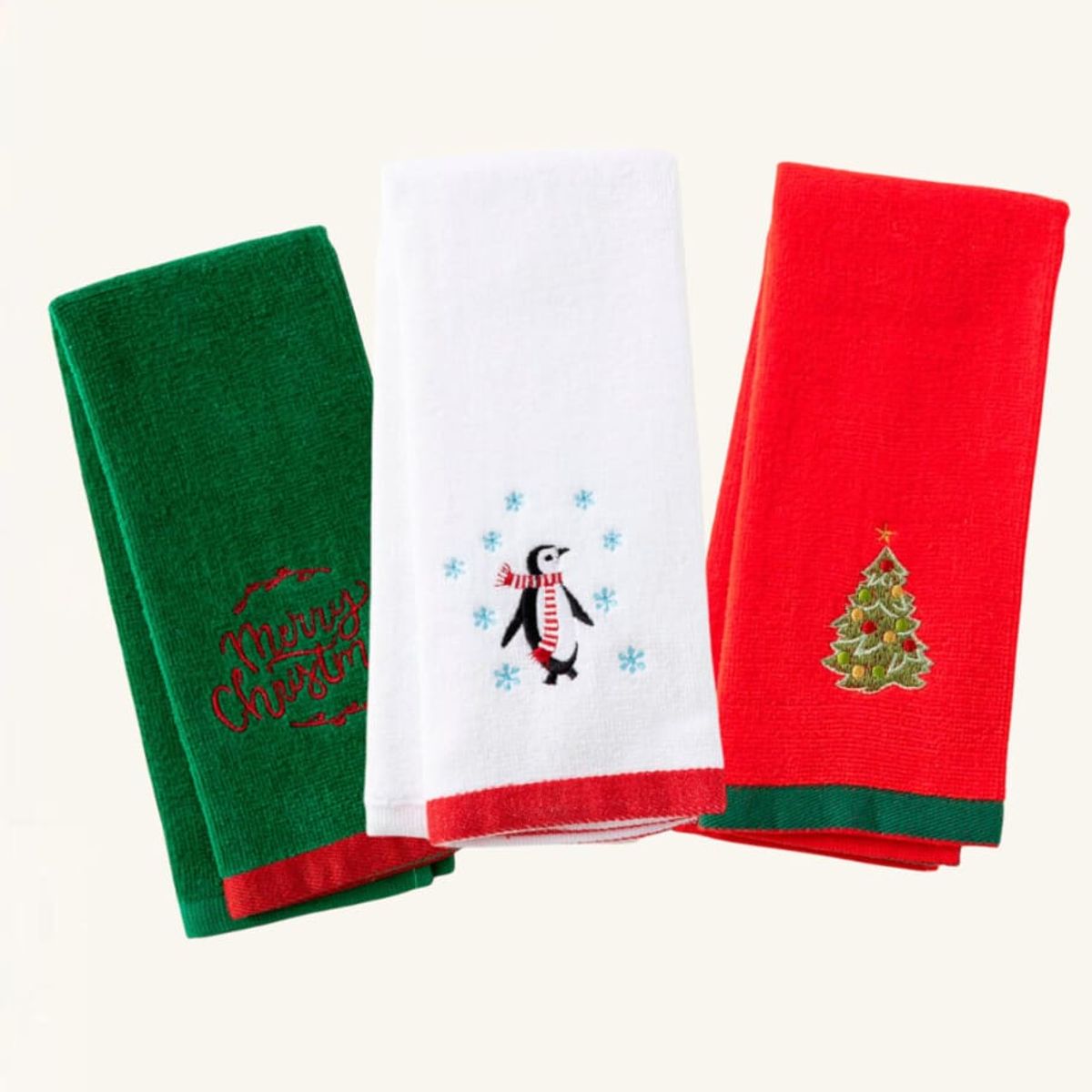 GENERICO - 2 Pack Navideño de 3 Toallas de Mano (50x30 cm)