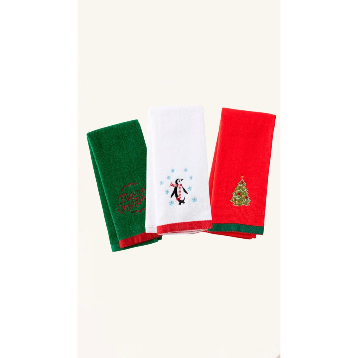 GENERICO - 2 Pack Navideño de 3 Toallas de Mano (50x30 cm)