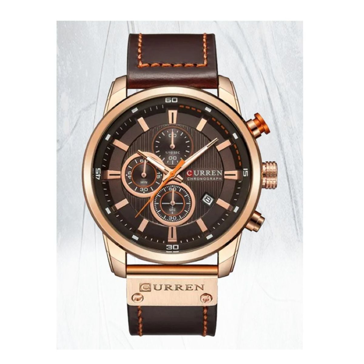 GENERICO - Reloj Elegante Cuero Moderno Crono