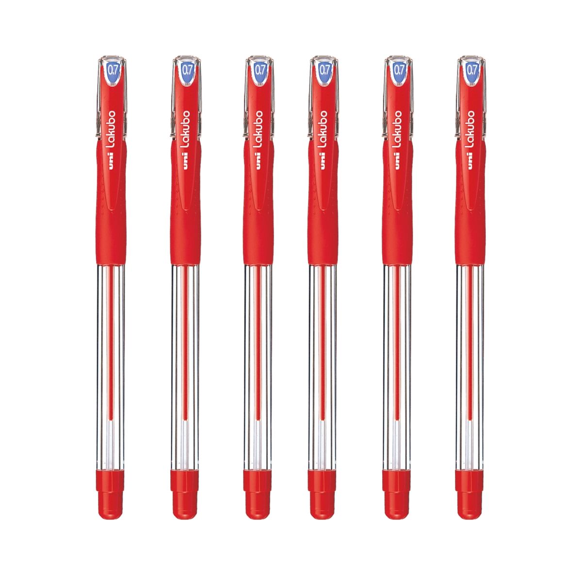 UNI BALL - UNI Lakubo SG-100 Bolígrafo Tinta Seca Rojo Pack x 6