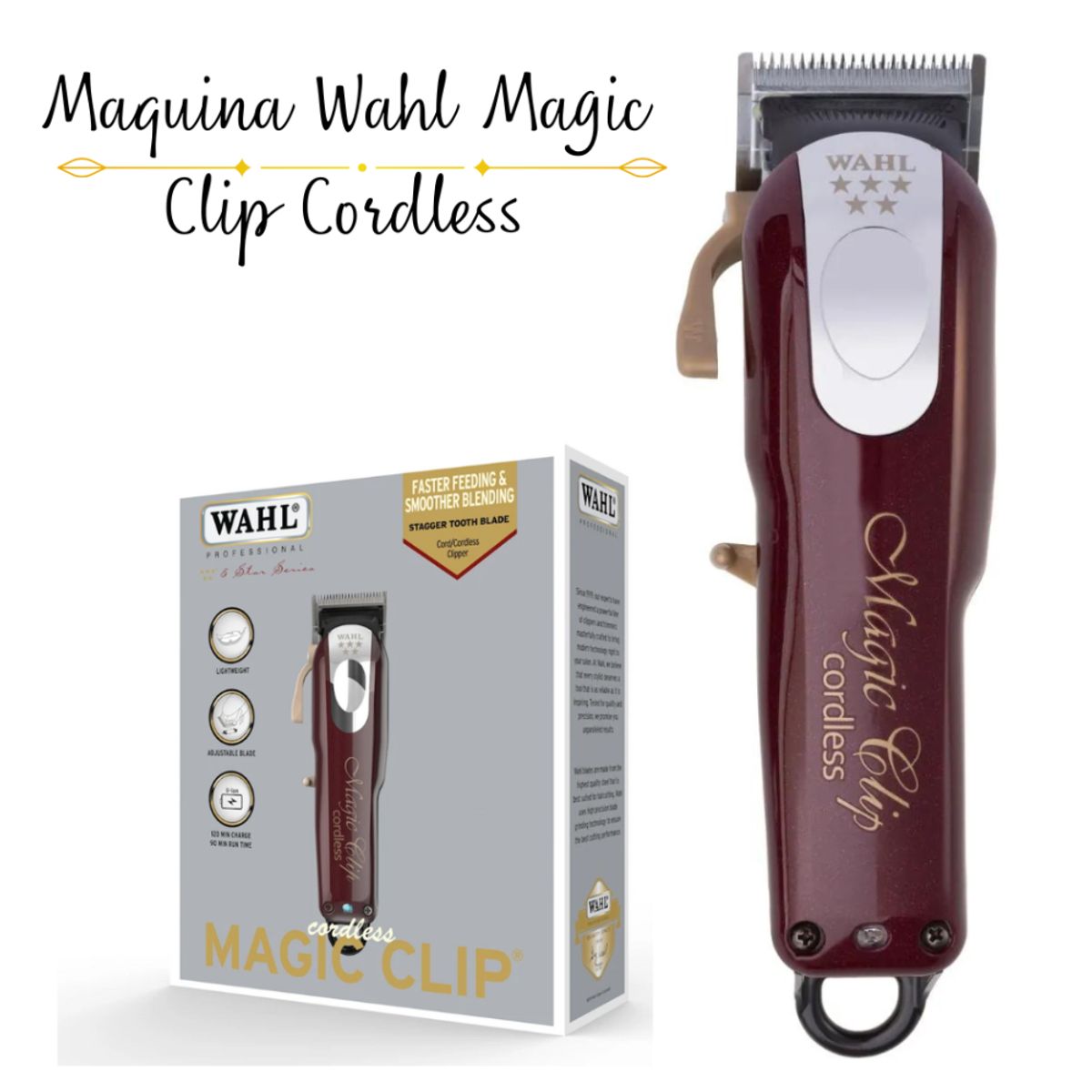 WAHL - Maquina Wahl Profesional Magic Clip Cordless