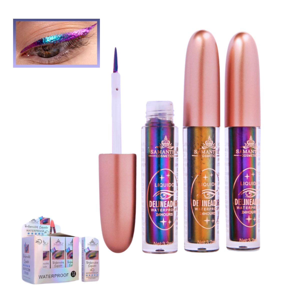 GENERICO - Delineador Multicolor Líquido Iridiscente Samantha