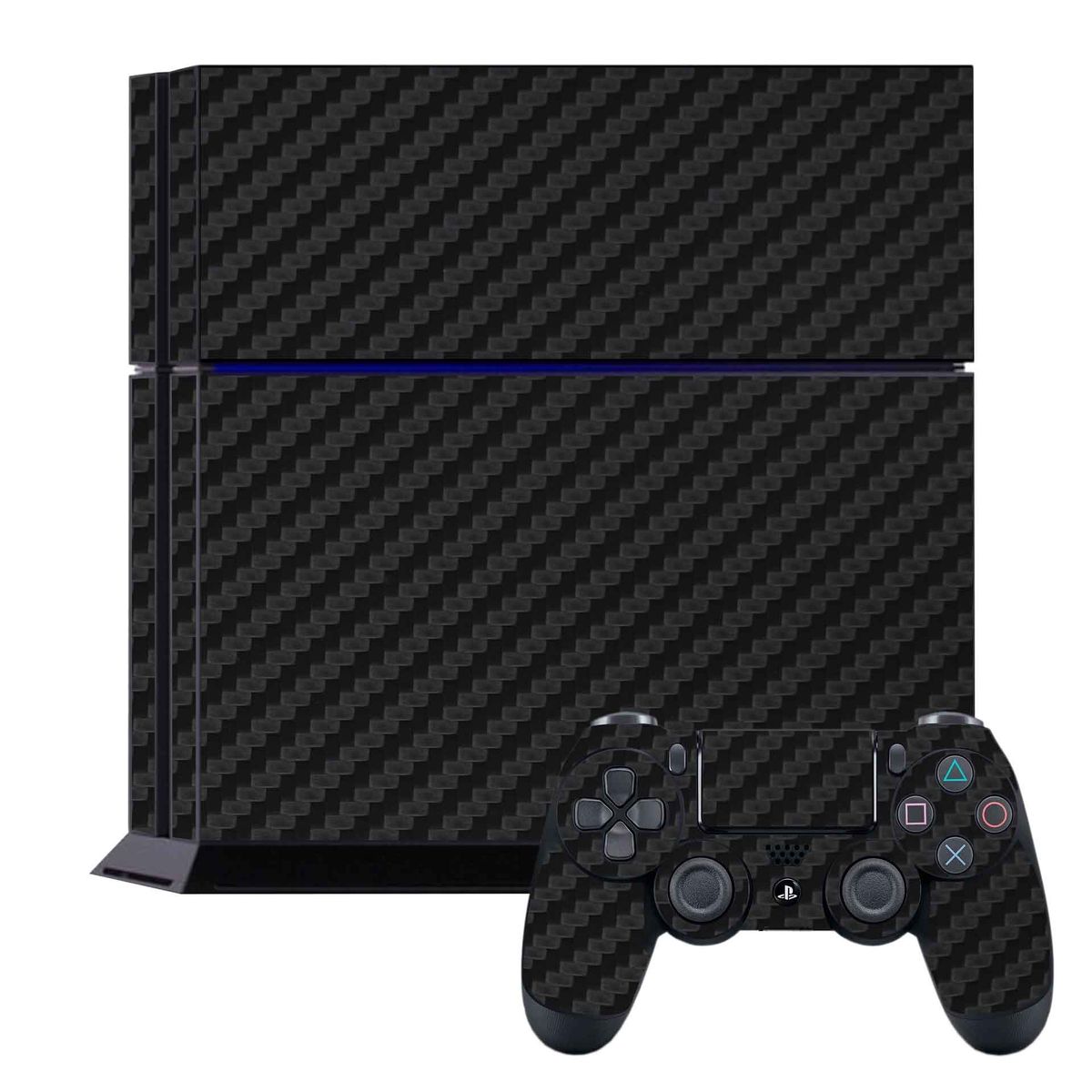 GENERICO - Skin Adhesivo Fibra de Carbono Negro para Ps4 Fat