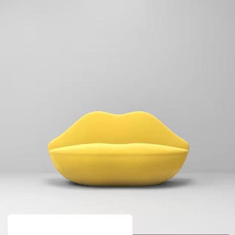 DMUEBLES - DM SOFA KISS 3 ASIENTOS ULTRACUERO - AMARILLO