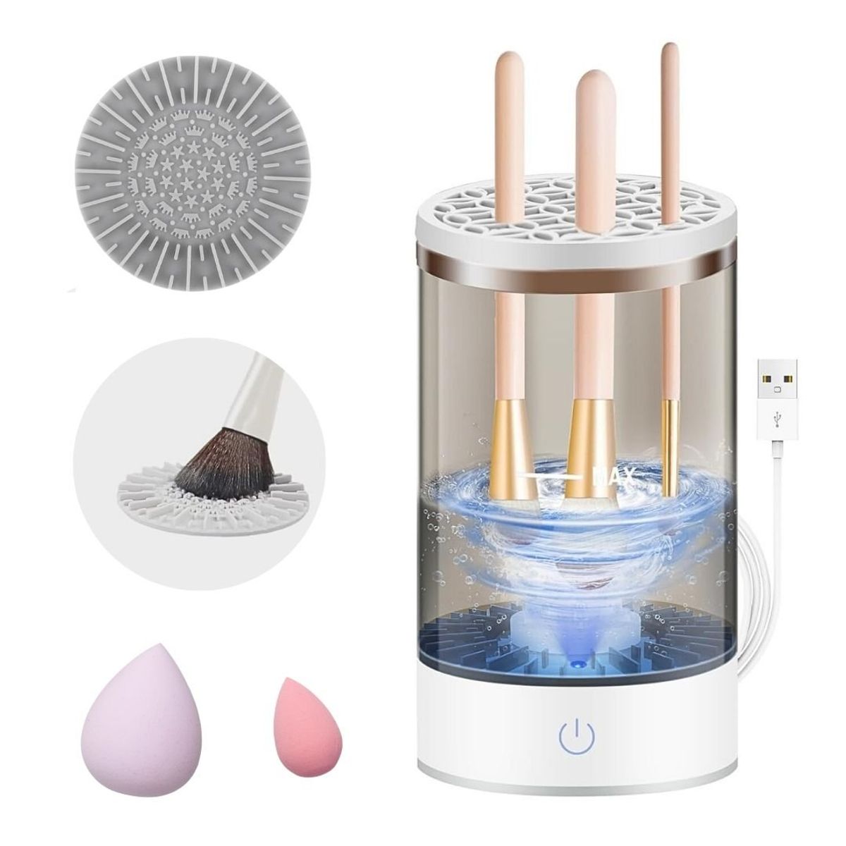 OEM - Limpiador Eléctrico de Brochas de Maquillaje con Vibración Sónica