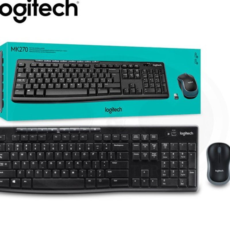 LOGITECH - Combo Teclado Mouse Logitech MK270 Inalambrico Multimedia - Negro