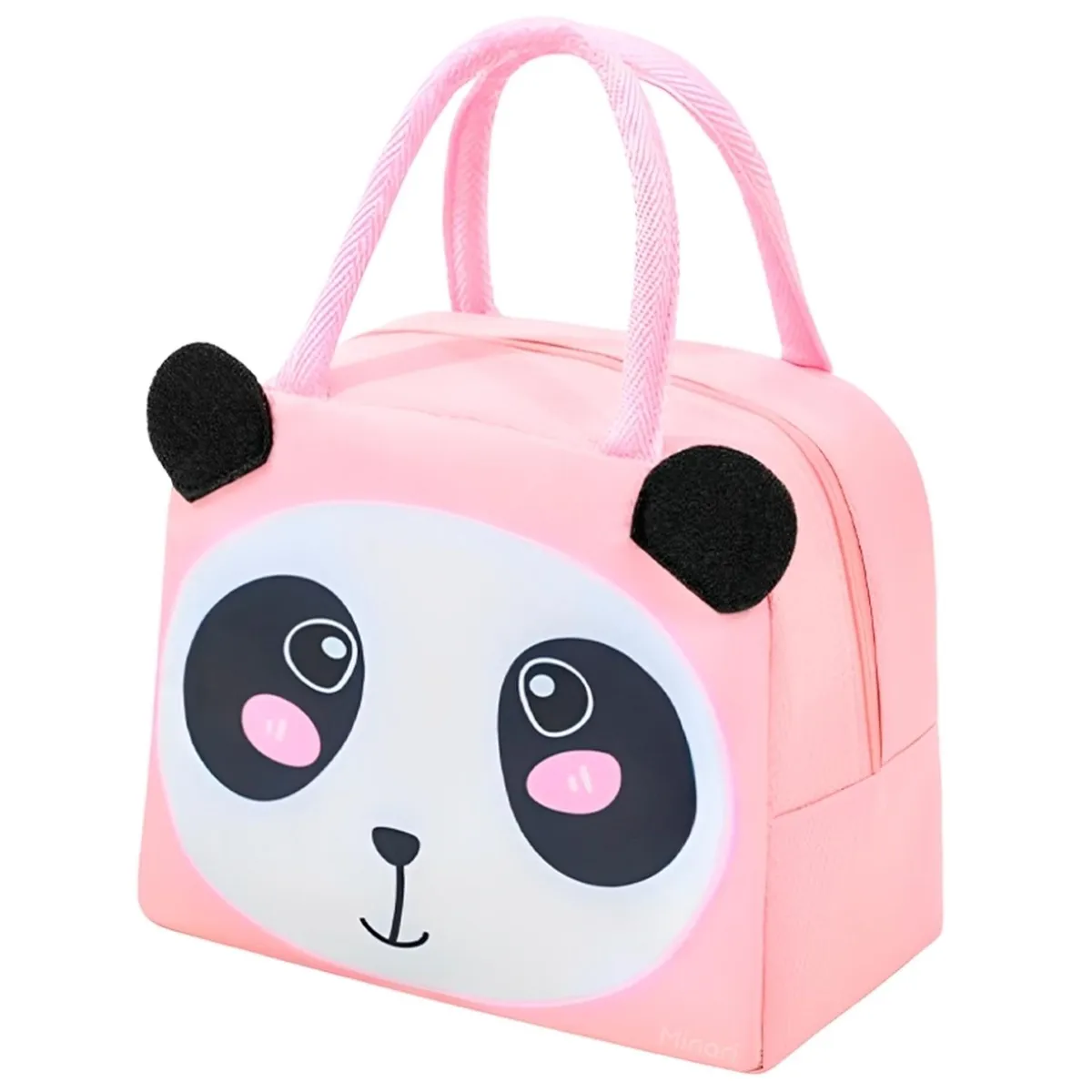 MINARI - Lonchera Térmica Infantil Rosado Diseño Panda  52L