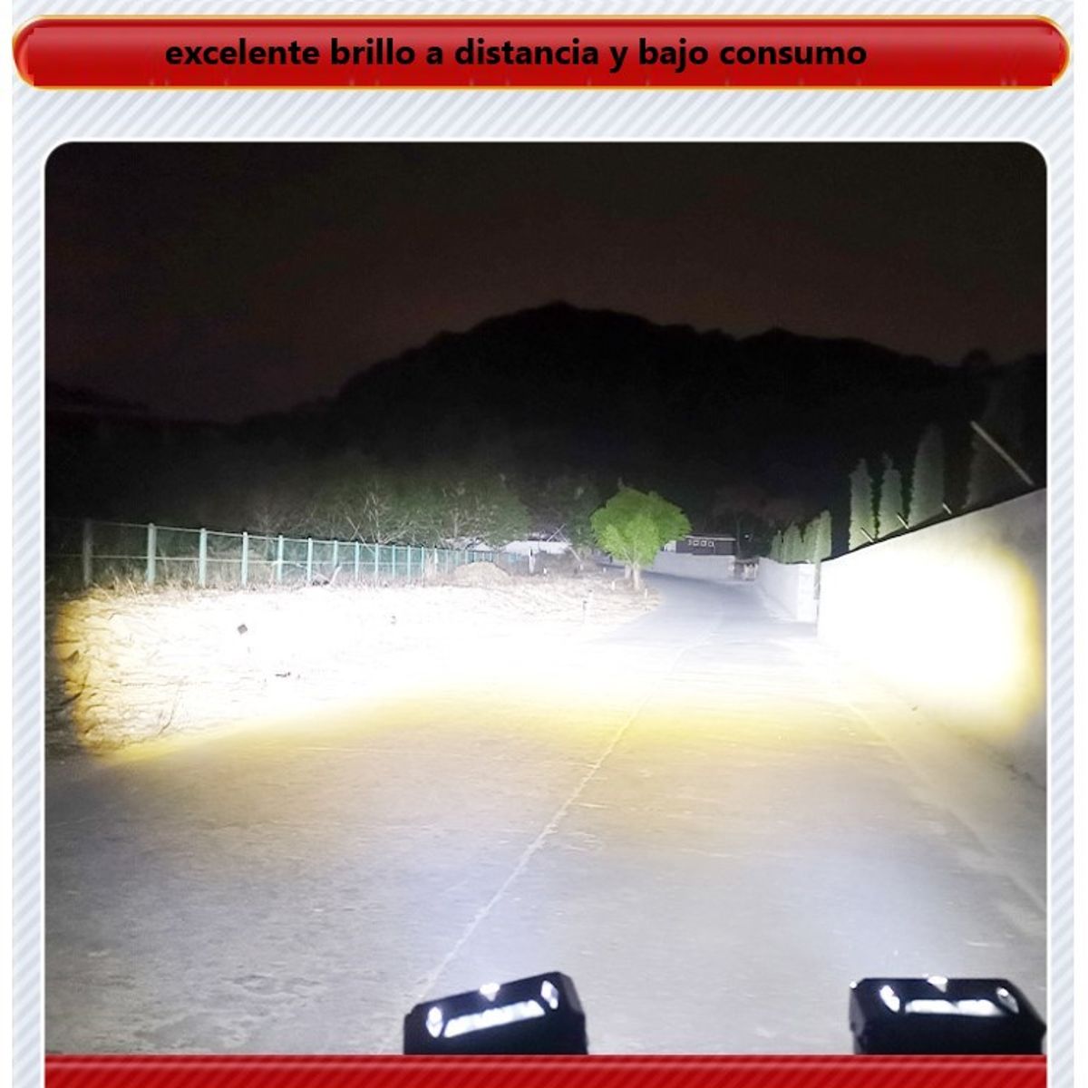 JET - Faros Led Doble Color 6x6 Lupas Con Ventilador  45000LM 2pcs