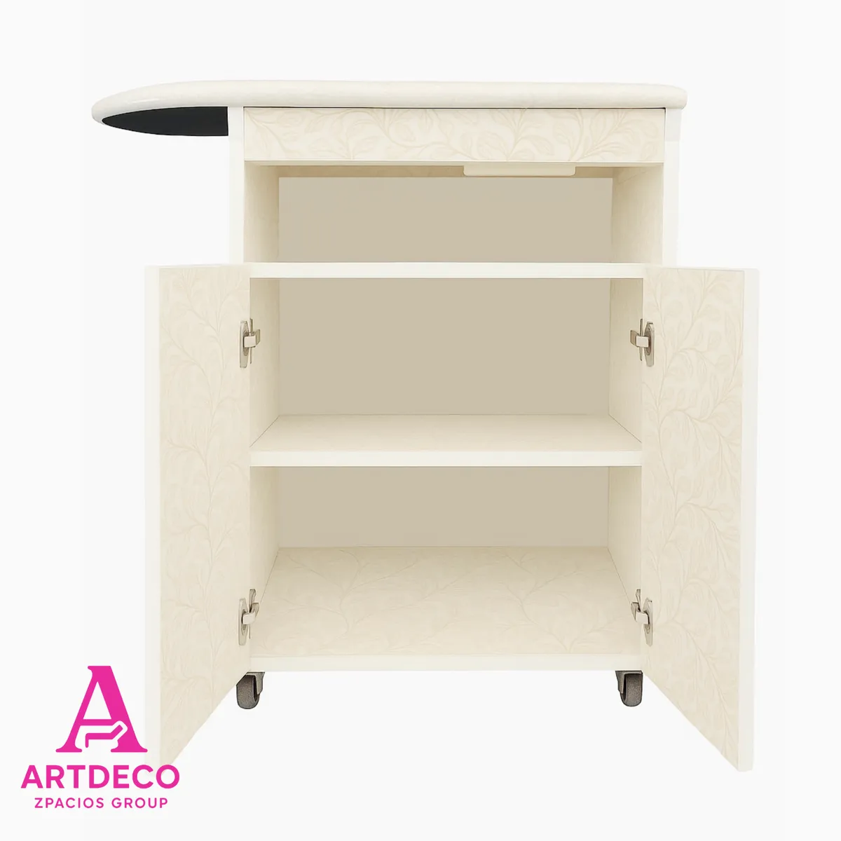 GENERICO - Mueble Planchador -  Color Floreado en fondo crema