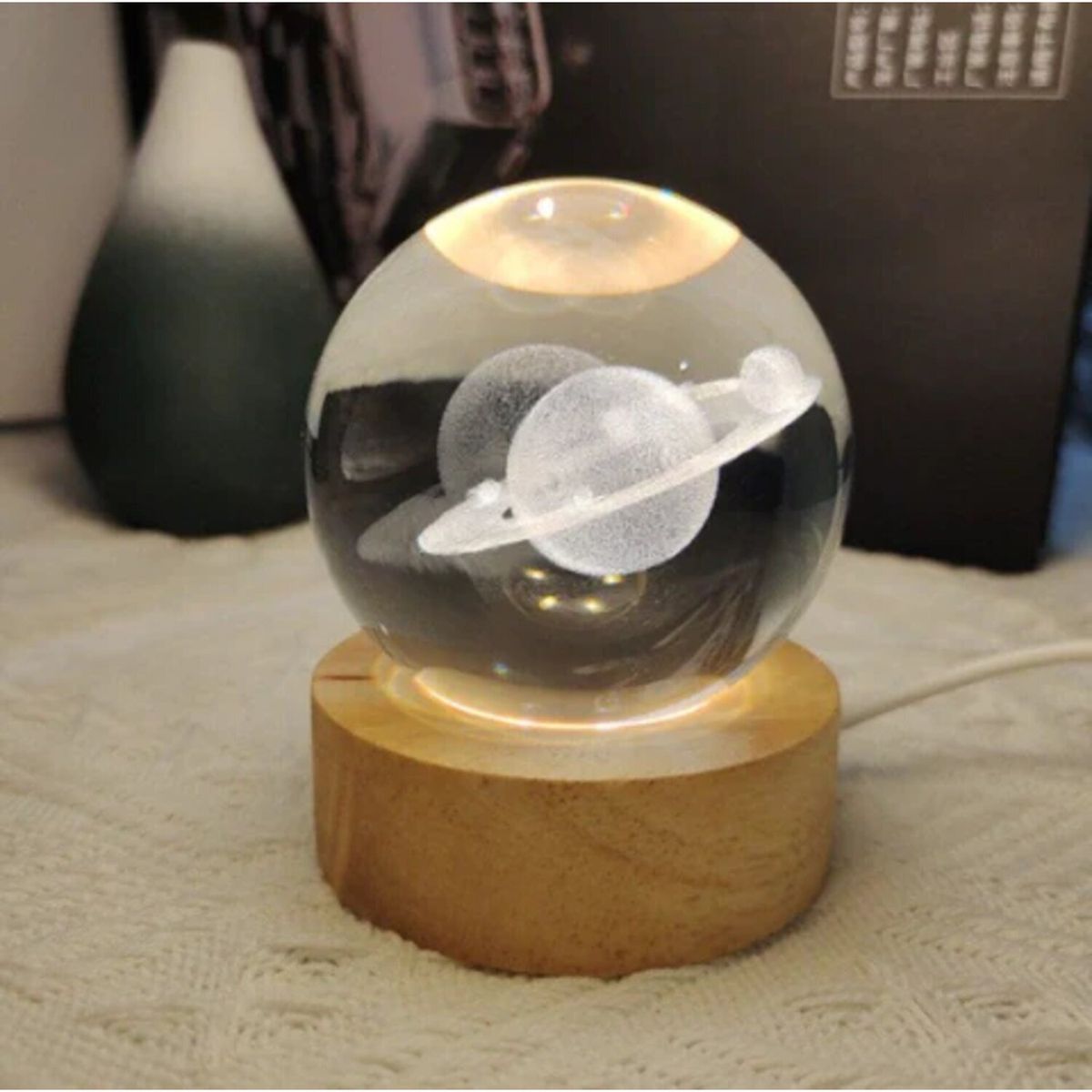 GENERICO - Lampara de Bola de Cristal Saturno