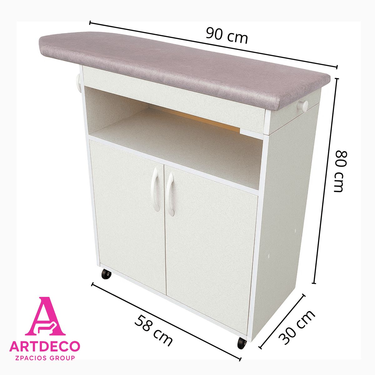 GENERICO - Planchador de ropa - color floreado fondo crema