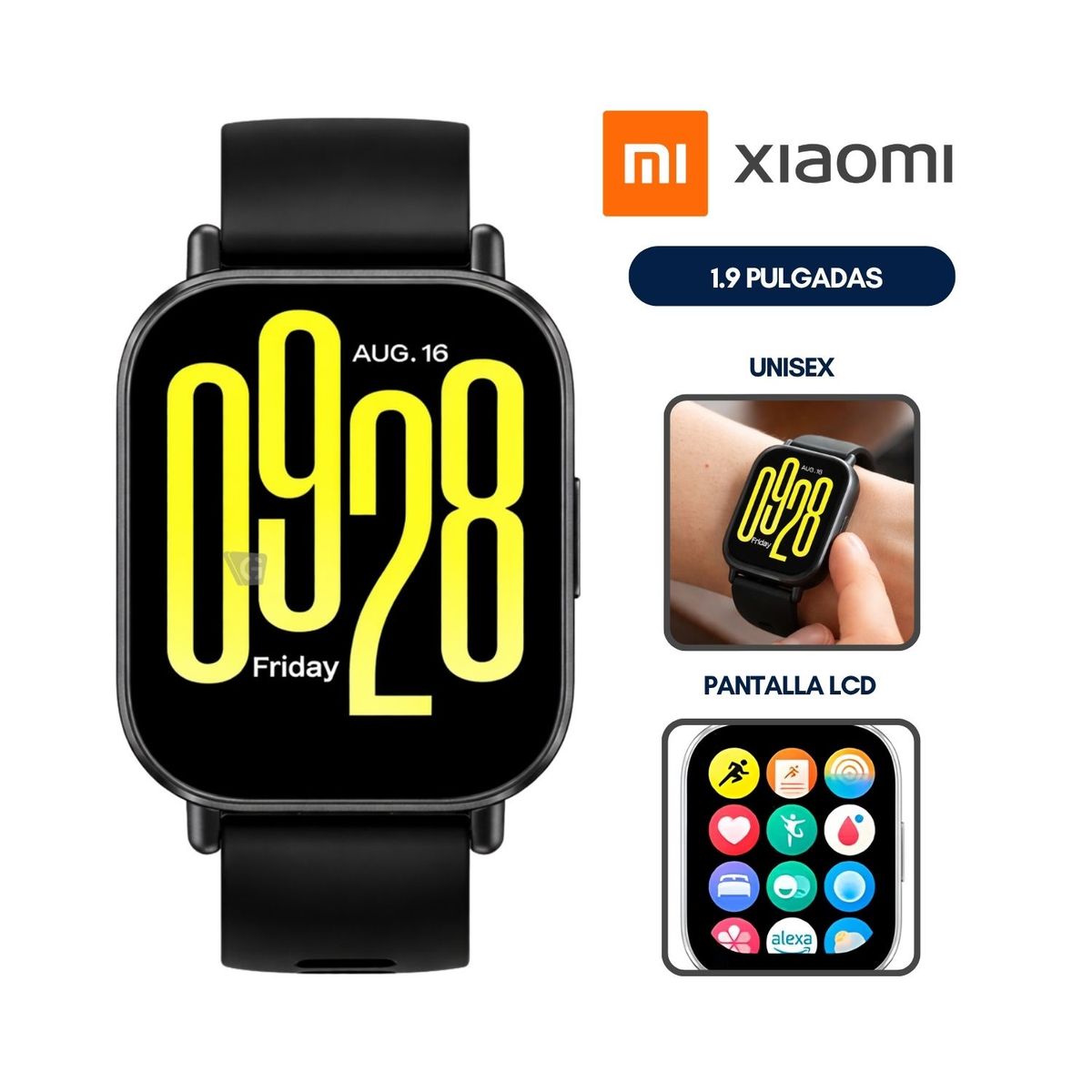 XIAOMI - Xiaomi Redmi Watch 5 Active Resistente Al Agua, Llamadas - Negro