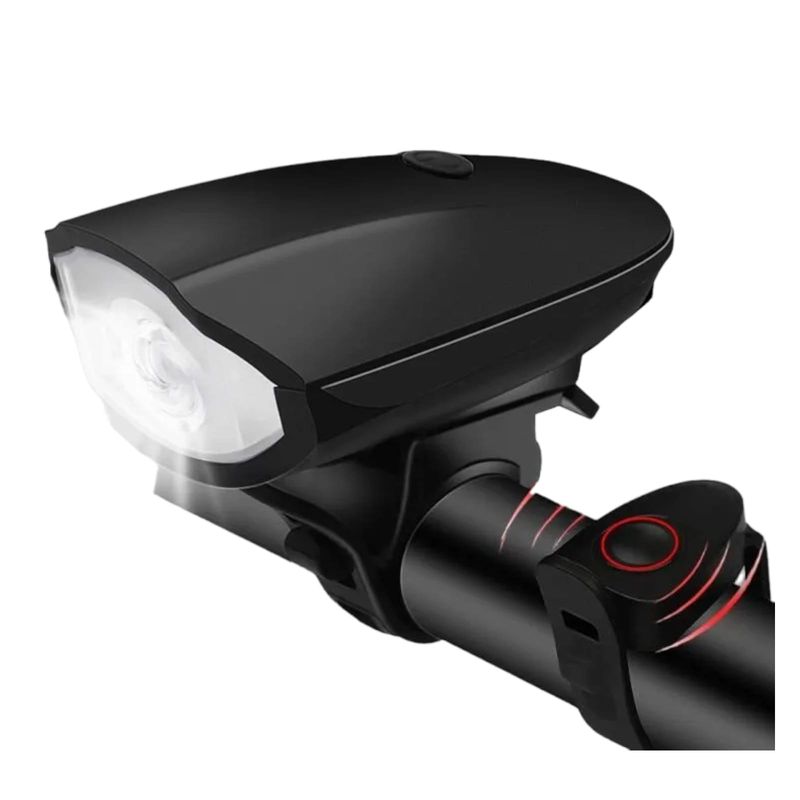 GENERICO - KIT LUZ CON TIMBRE RECARGABLE PARA BICICLETA