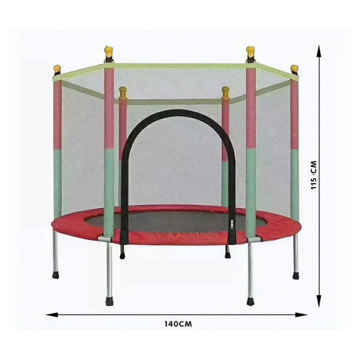 GENERICO - Trampolín Cama Saltarina Multicolor 115cmx140cm