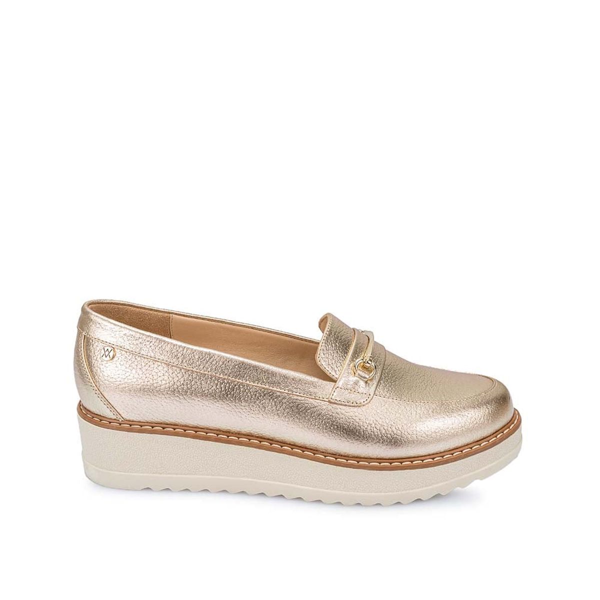 VIALE - Zapato Mocasín Casual TATI-2526 Champagne Viale Cuero