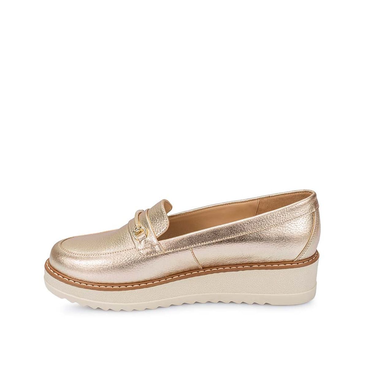 VIALE - Zapato Mocasín Casual TATI-2526 Champagne Viale Cuero