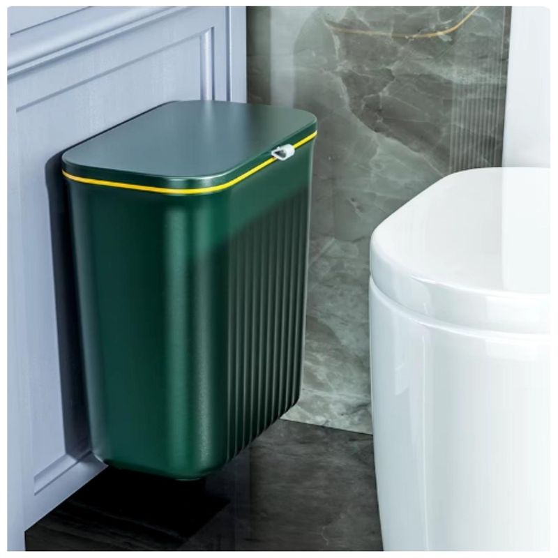 MINARI - Tacho de Basura Colgante con Tapa Multiusos Verde TB3