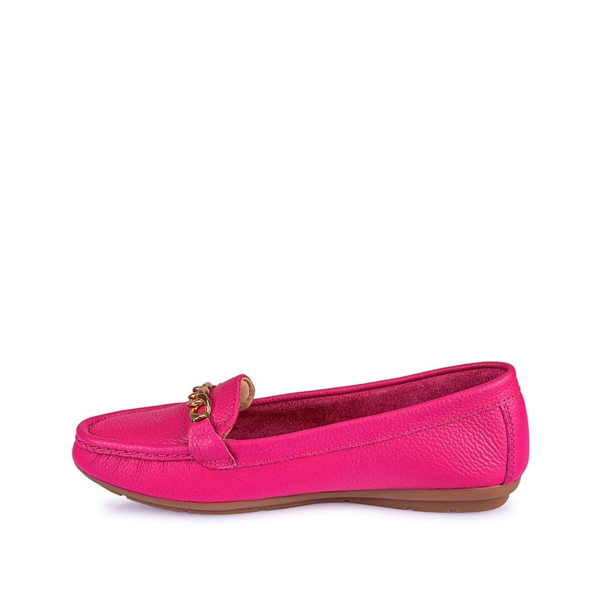 VIALE - Zapato Mocasín Casual CORE-2504 Fucsia Viale Cuero