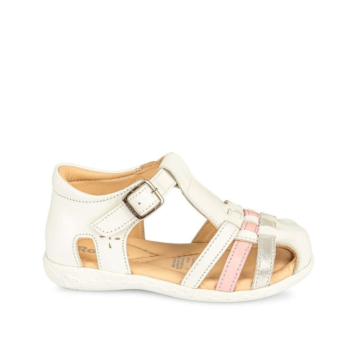 RABBIT - Sandalia Franciscana Casual MIA-2512 Blanco Rabbit Cuero