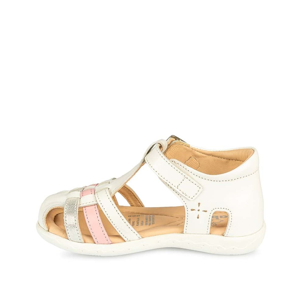 RABBIT - Sandalia Franciscana Casual MIA-2512 Blanco Rabbit Cuero