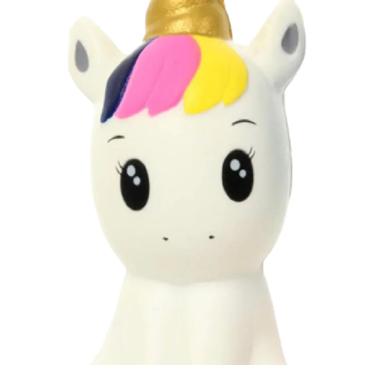 GENERICO - Juguete Squishy Unicornio con cuerno Dorado