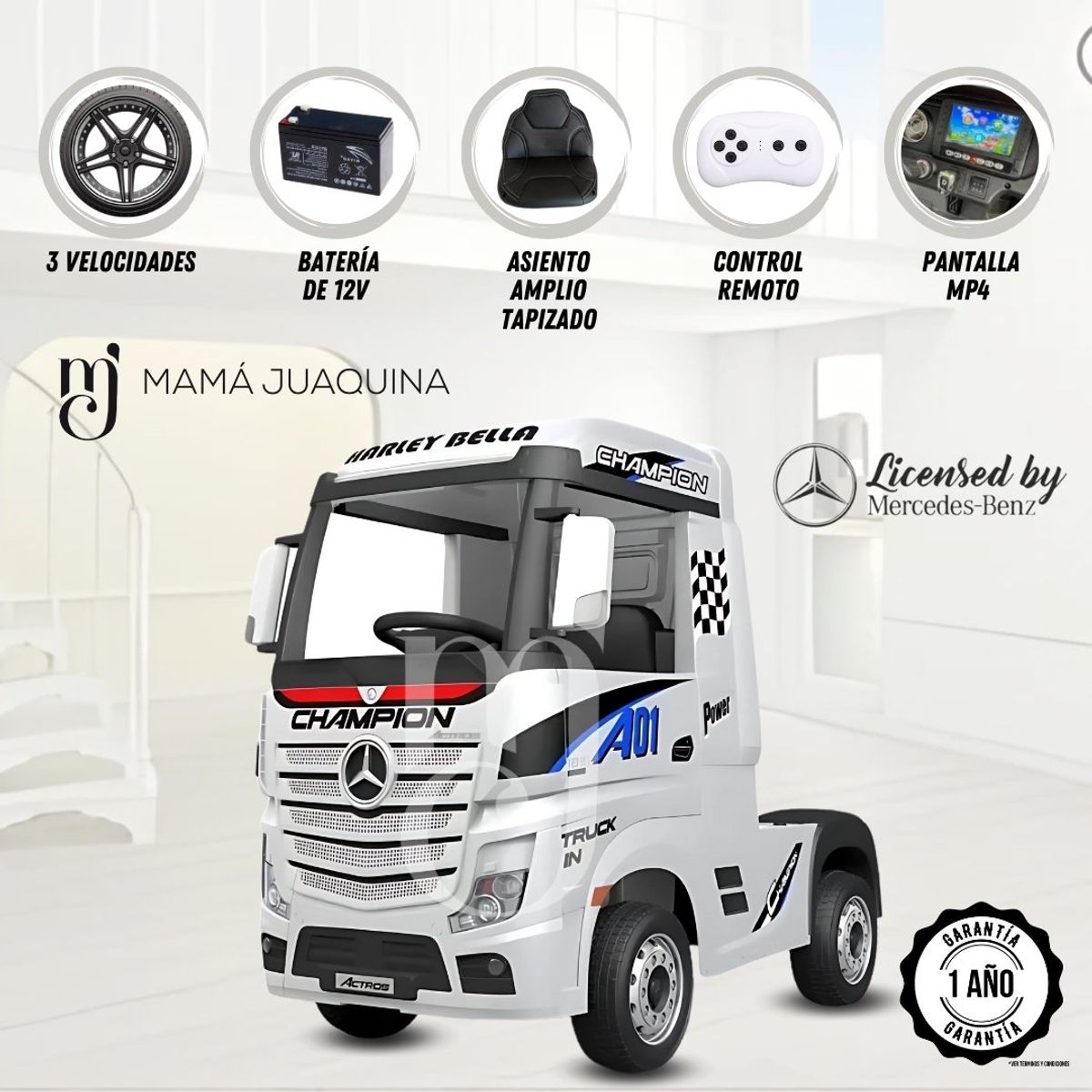 MERCEDES BENZ - CAMION A BATERÍA MERCEDES BENZ «ACTROS 4X4» White