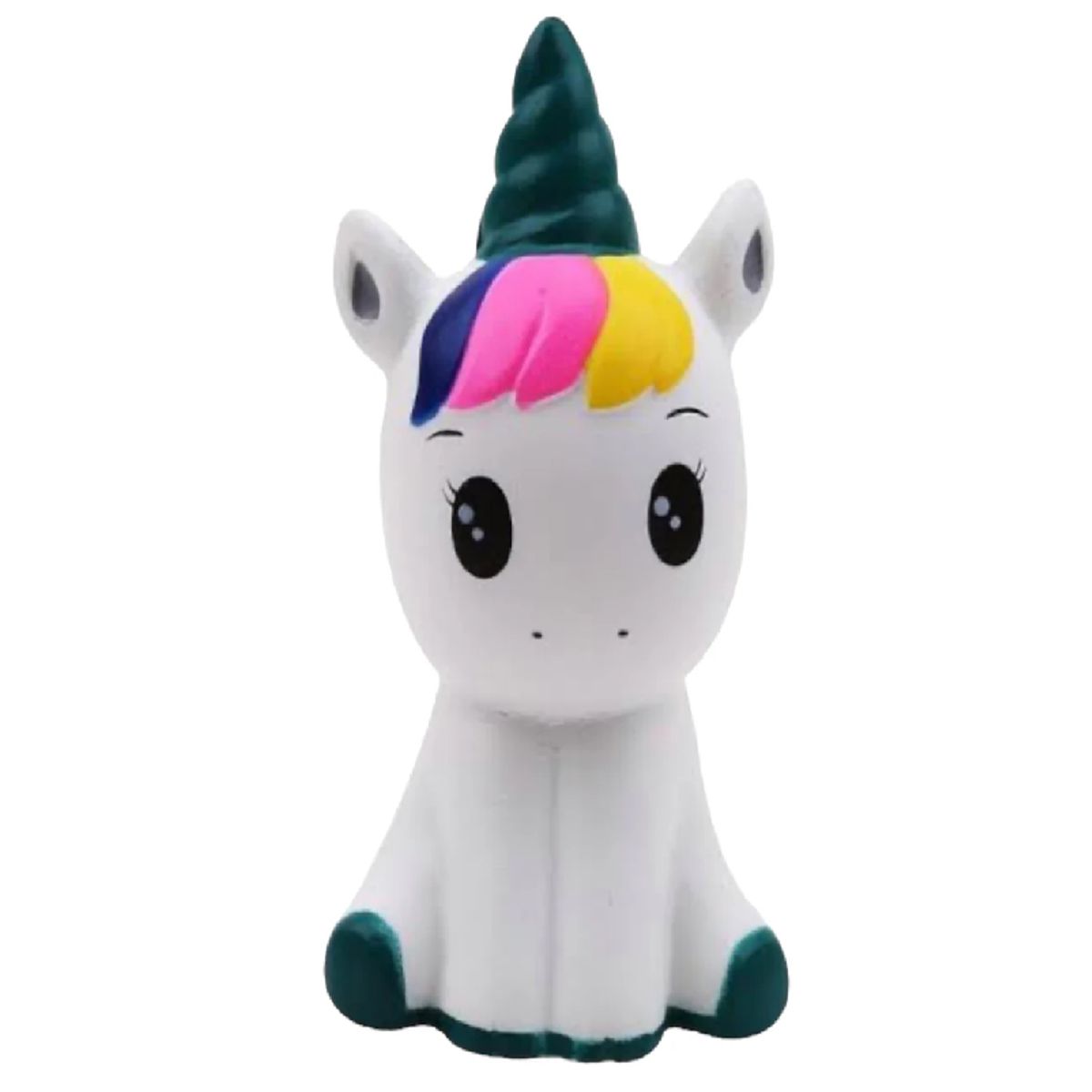 GENERICO - Juguete Squishy Unicornio con cuerno Verde