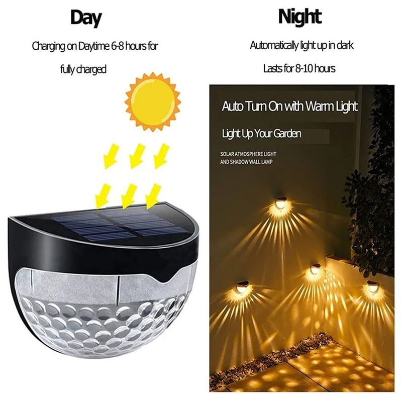 GENERICO - LAMPARAS SOLAR DE PARED PACK DE 2 PIEZAS