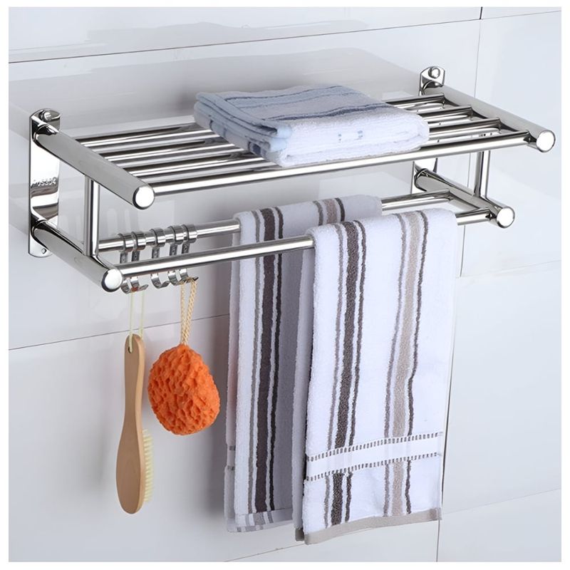 MINARI - Barra Colgador Porta Toallas para Baño con Ganchos B53